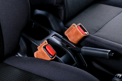 【ジムニー JB64W/JB74W/JC74W】 シートベルトキャッチャーカバー 2個1セット エイジングレザー